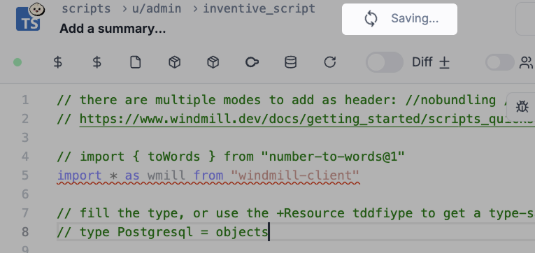 Autosave indicator