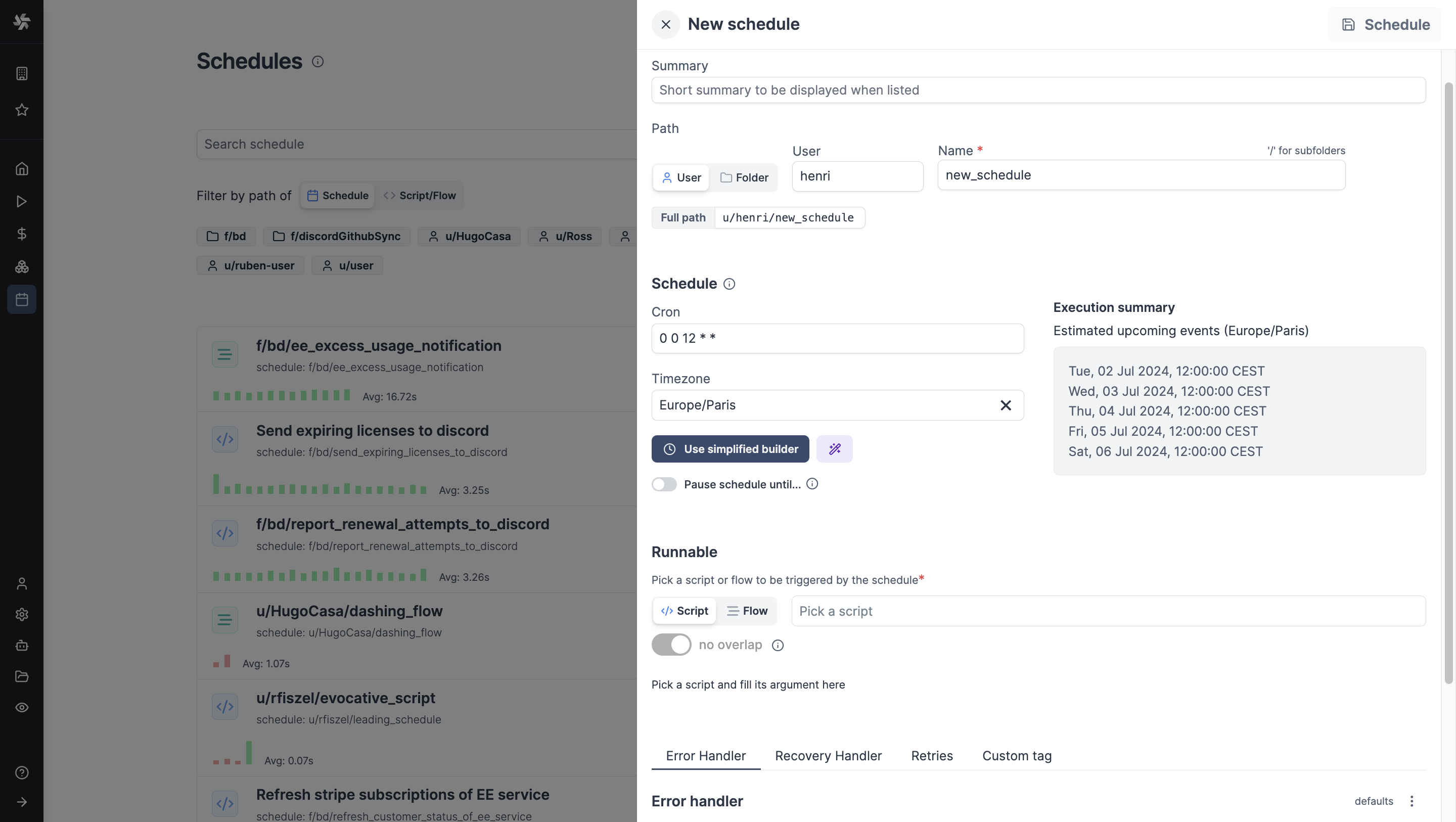 New Schedule New Schedule