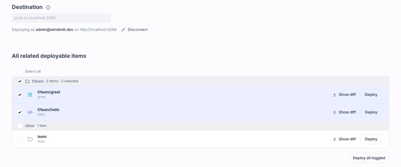 Connected to the remote instance Connected to the remote instance